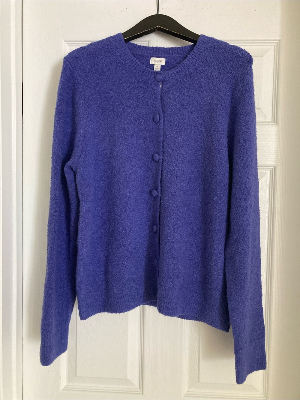 JCrew Factory cotton blend boucle cardigan